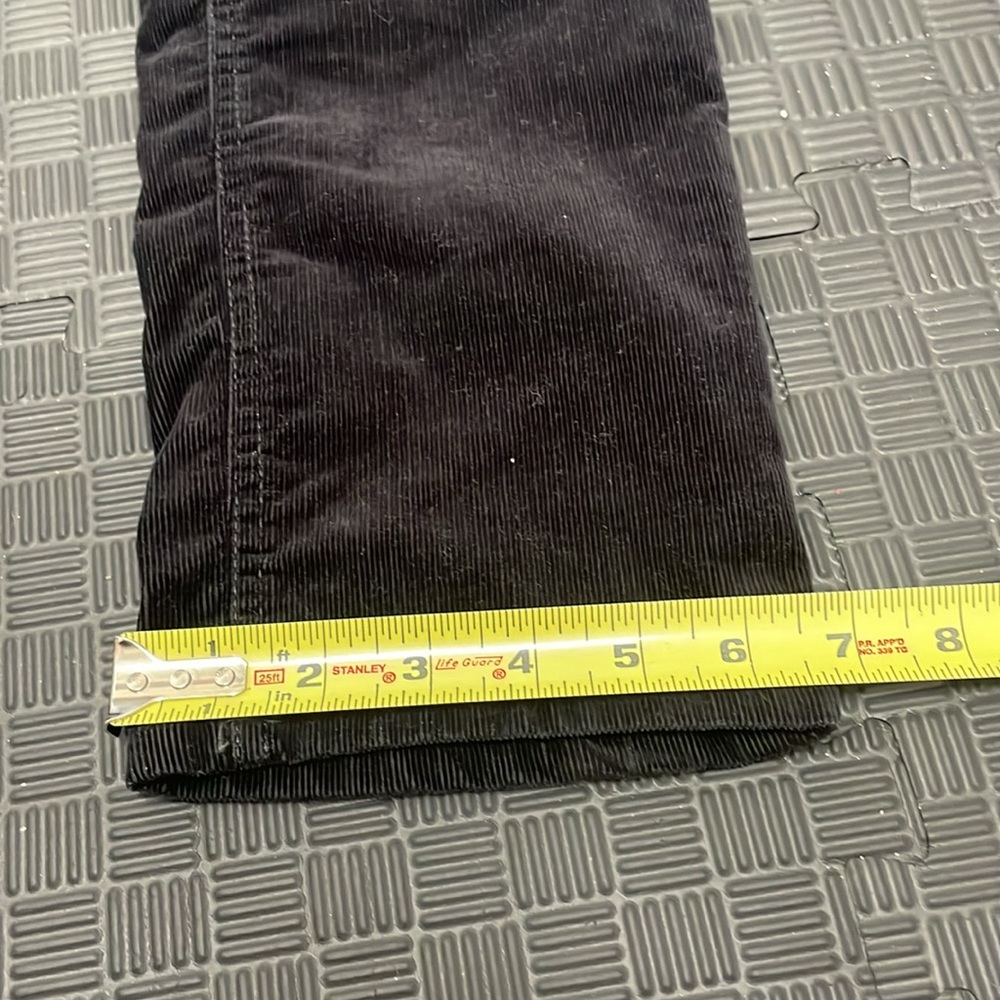 Black corduroy straight curvy size 0p Talbots flawless five pocket petite pants - Picture 7 of 11